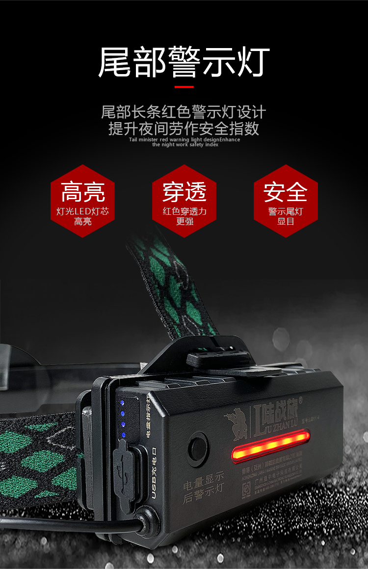 LO114红白双色光源头灯10W(图12)