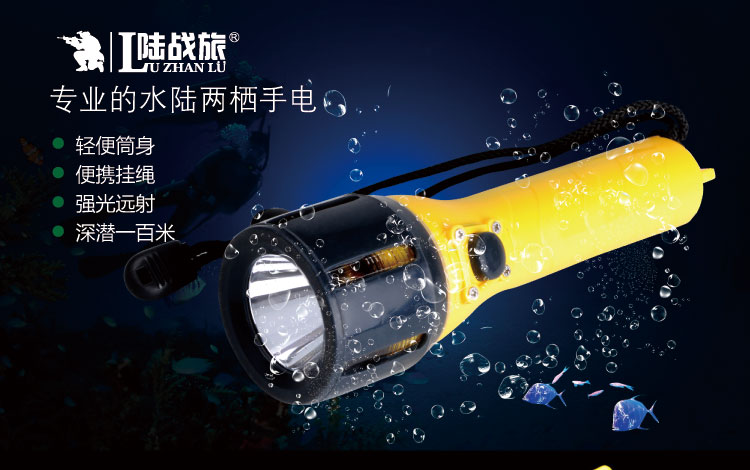 LO105 强光潜水手电筒 专用潜水手电筒(图1)